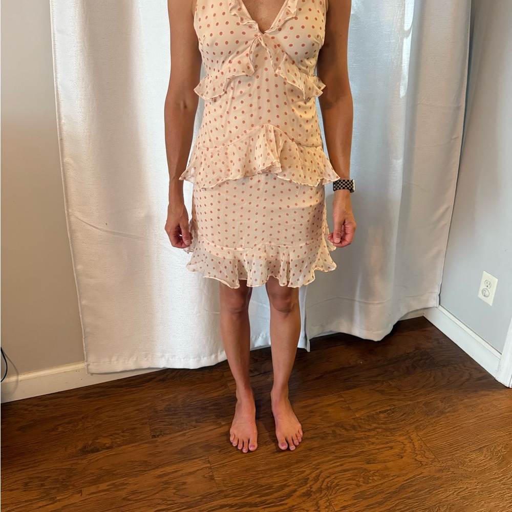 Chic Ruffle Polka Dot Dress
